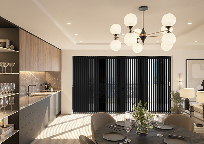 Shimmer (Blackout), Jet - Vertical Blind - Image 8